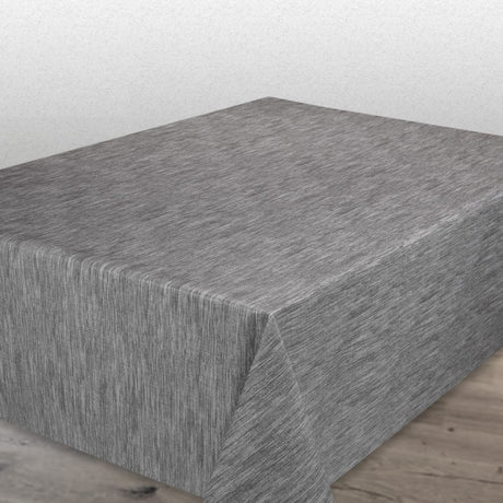 Ensfarget voksduk med preget struktur, 140 cm bred – Grå