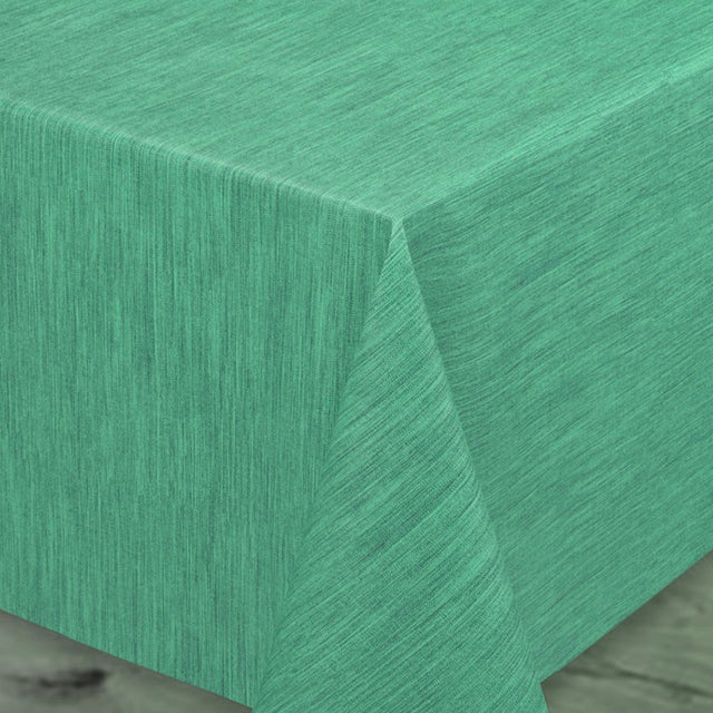 Ensfarget voksduk med preget struktur, 140 cm bred – Turkis