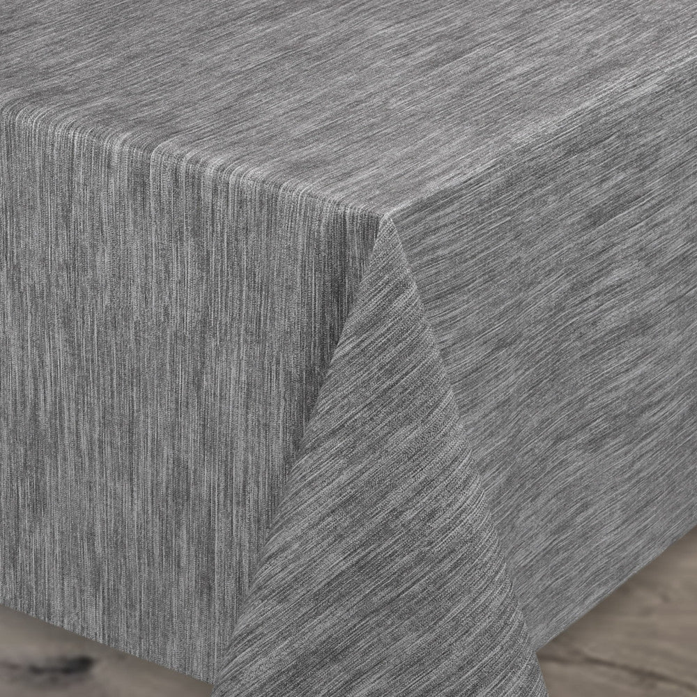 Ensfarget voksduk med preget struktur, 140 cm bred – Grå