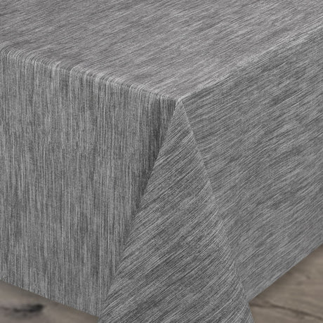Ensfarget voksduk med preget struktur, 140 cm bred – Grå