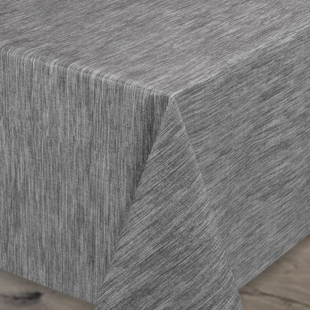 Ensfarget voksduk med preget struktur, 140 cm bred – Grå