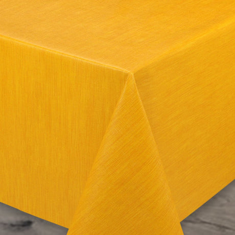 Ensfarget voksduk med preget struktur, 140 cm bred – Gul