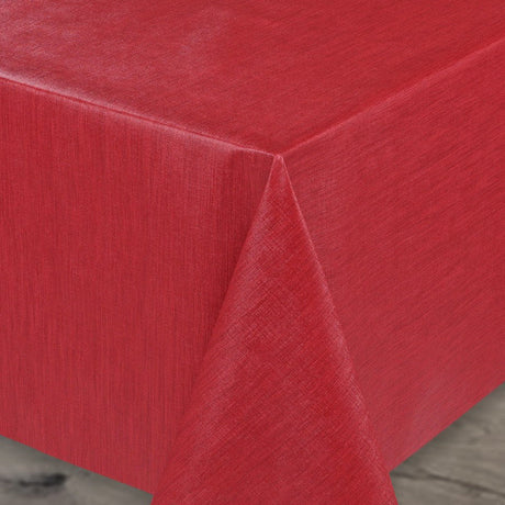 Ensfarget voksduk med preget struktur, 120 cm bred – Rød