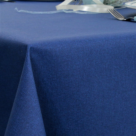Ensfarget blå akrylduk - rund akrylduk med elastisk kant - For bord Ø 60 - Ø 170 cm