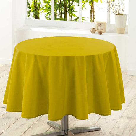 Essentiel, ensfarget rund duk med flekkavvisende behandling Ø 180 cm – Honey