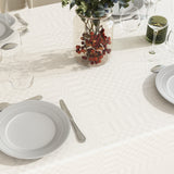 Estratela Offwhite Ruter – Akrylduk med elegant borddekking