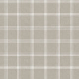 Fade Taupe - Voksduk med ruter i elegant hørlook, mønster