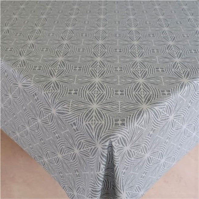 Fandango Grå - Akrylduk med flott grafisk mønster, 140 cm