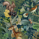 Feerique Fotoprint - Voksduk med dyr og blader