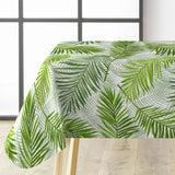 Feuilles Green – Voksduk med vakre grønne palmeblader, hjørnebilde