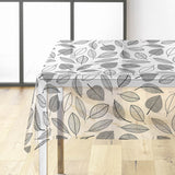 Feuillette Black Glitter – kraftig gjennomsiktig voksduk med linjeblader og glittereffekt, hjørne