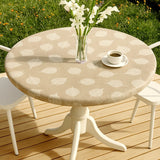 Textilia Feuillys White – rund voksduk med strikk