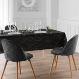 Firmament Metallic Print Svart/gull – Svart nyttårs-/juleduk med gulltrykk 140 x 240 cm, miljø