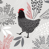 Fjærkre Flora – voksduk med haner og høner