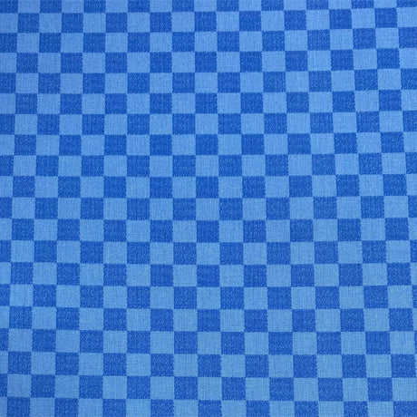 Flair Karo Blue – Rutet akrylduk i blå