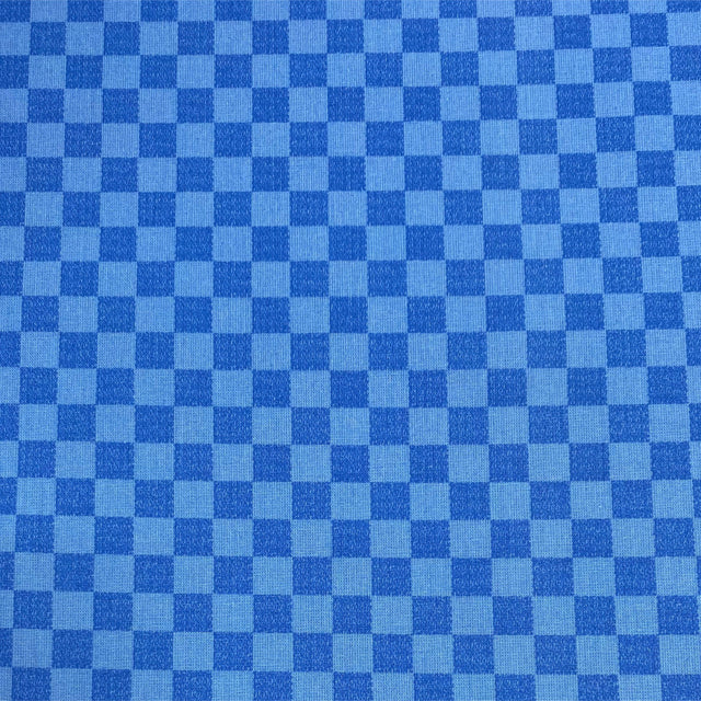 Flair Karo Blue – Rutet akrylduk i blå