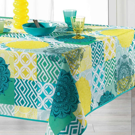 Flamenco Blue, duk med flekkavvisende behandling – 150 x 240 cm