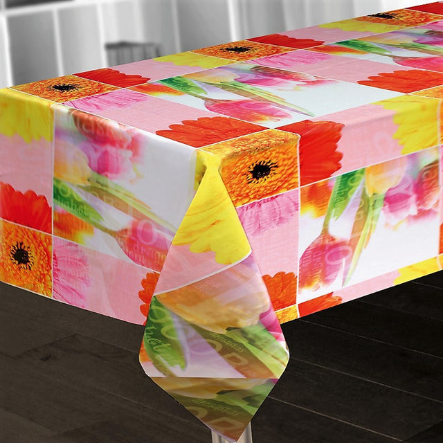 Floral duk med blomster 150 x 300 cm