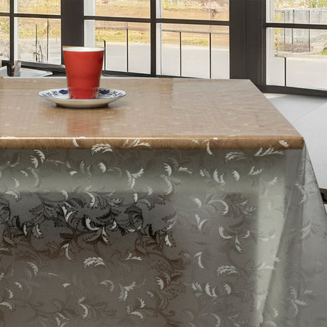 Florence Clear – Gjennomsiktig voksduk med elegant bladmønster