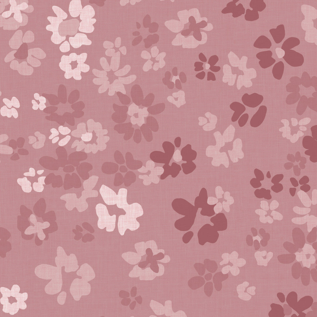 Flory Ruby – Elegant voksduk med romantisk blomstermotiv, mønster