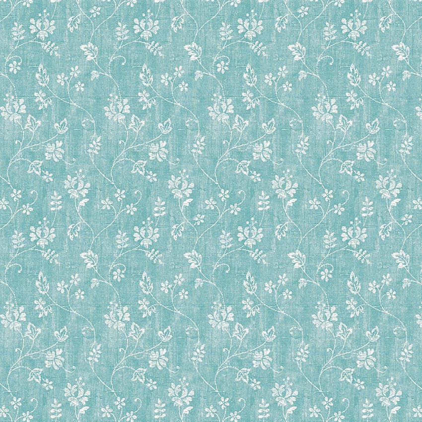 Flower Vine Aqua – Voksduk med struktur