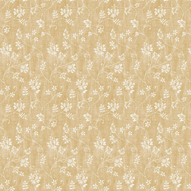 Flower Vine Golden Sand – Voksduk med struktur