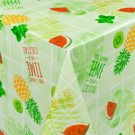 Fruktfest, voksduk med lett preget overflate