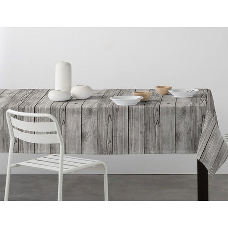 Fusta Trelook – Akrylduk med plankeinspirert mønster i grått