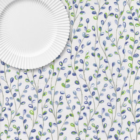 Gåsunger på Gren Blå – Lys blå/grå akrylduk med gåsunger på gren