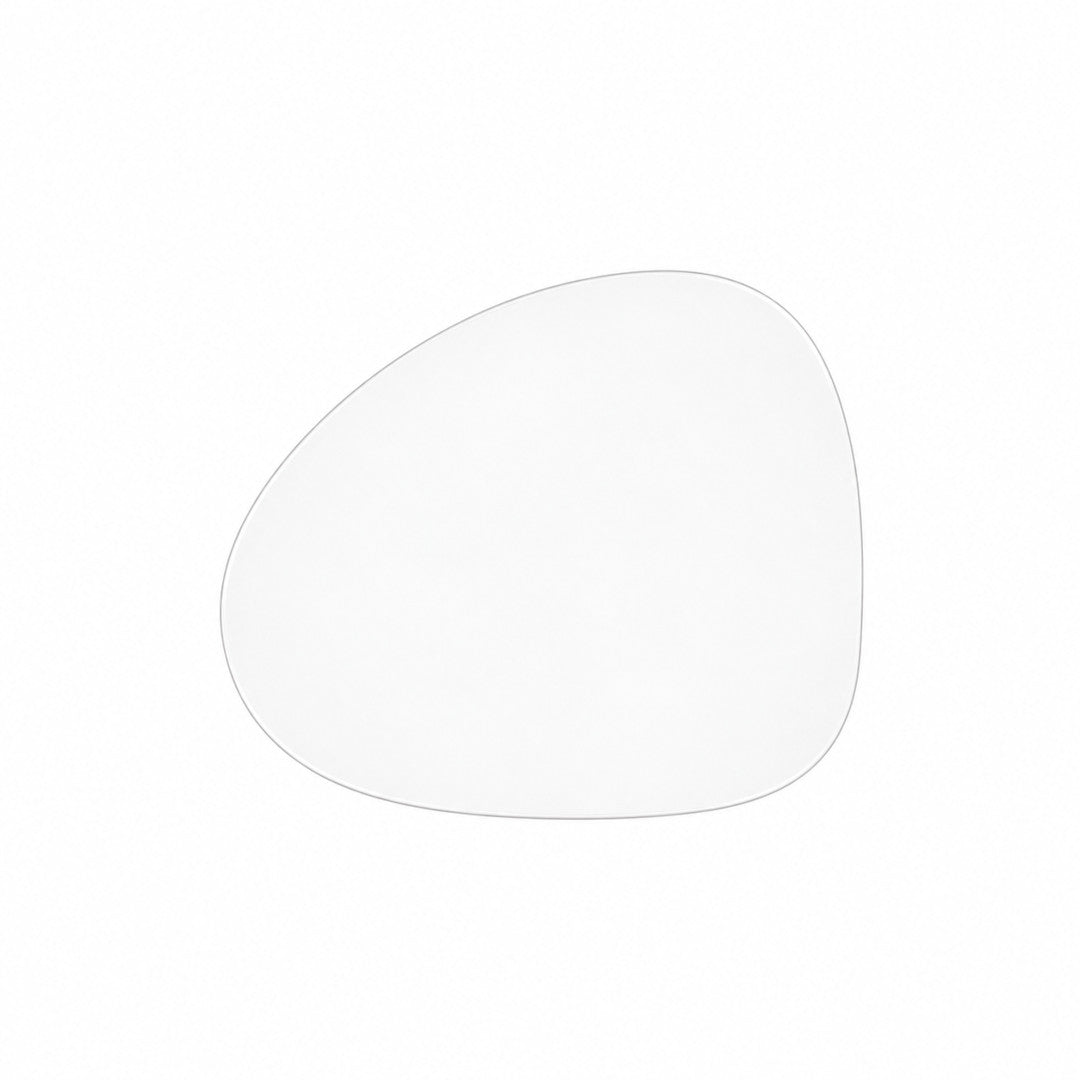 Gjennomsiktig spisebrikke i 2,0 mm klar plast – Curve 46 x 40 cm, modell