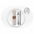 Gjennomsiktig oval spisebrikke i 2,0 mm klar plast – 30 x 45 cm