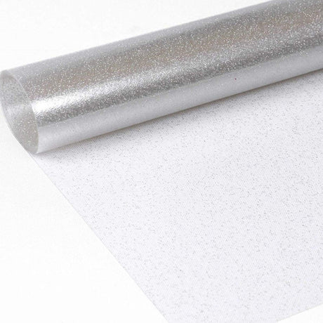 Gjennomsiktig voksduk med sølvglitter