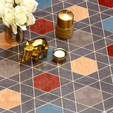 Geometric Blocks – Rund voksduk med enkelt grafisk design