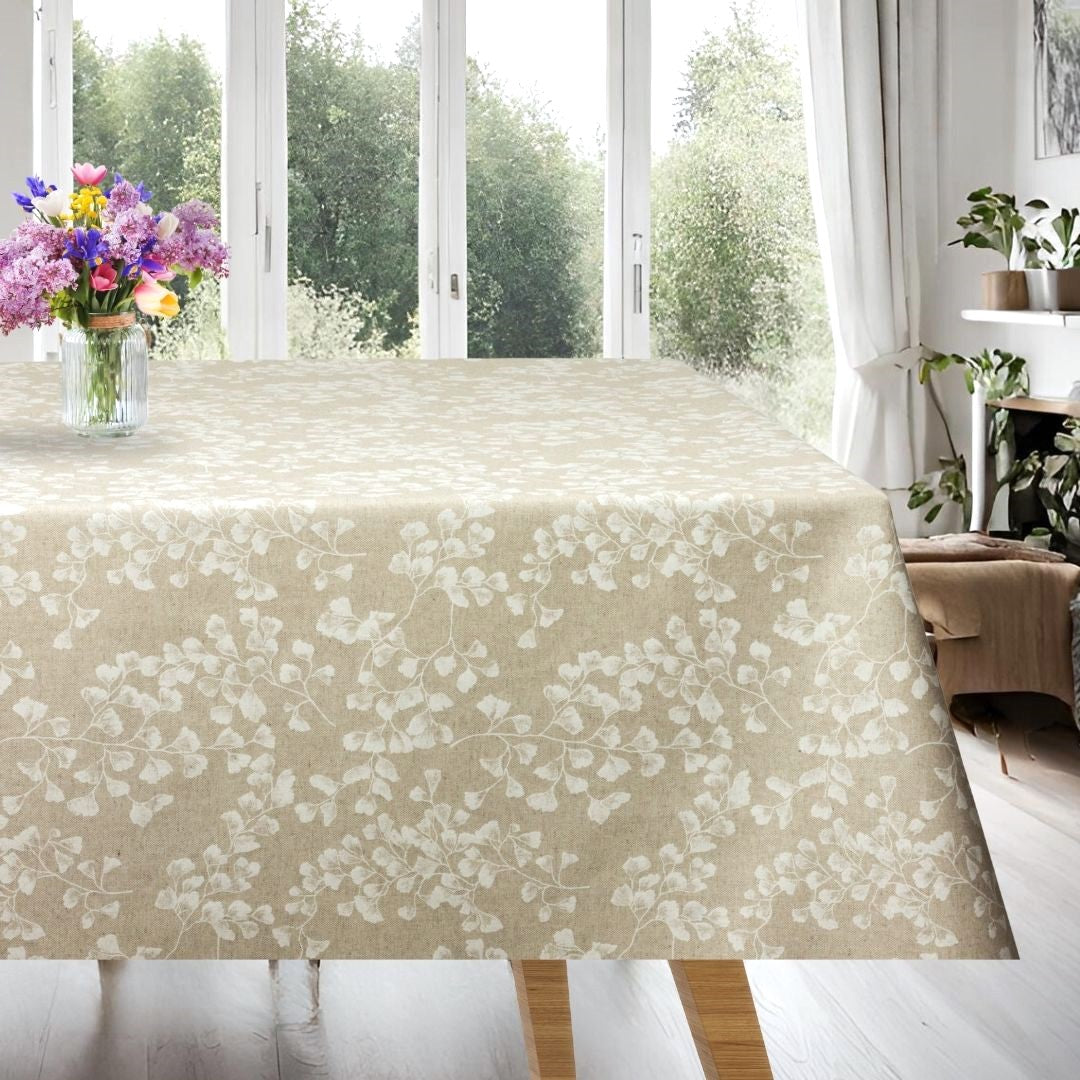 Gingko Biloba – Akrylduk med tempeltreets hvite blader