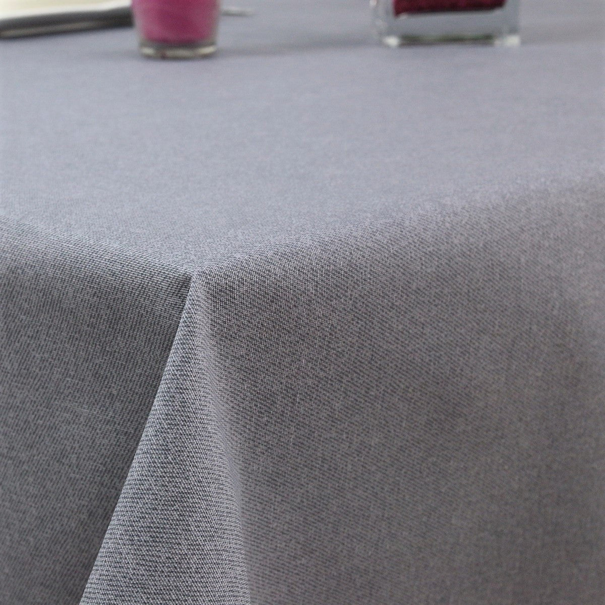 Ensfarget akrylduk i grått - Dali på 140 cm bredde