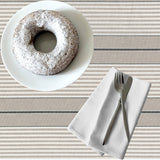 Grå Nordisk Olmer Strib – Akrylduk i rustikt linlook