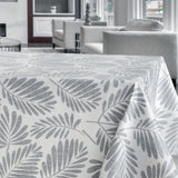 Grå Palmer – Voksduk med palmeblader på sandfarget bunn