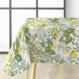 Grace Citrus Garden – Voksduk med sitroner og grønne blader, hjørne