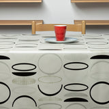 Grafisk Ro – Voksduk med grafiske sirkler mønster