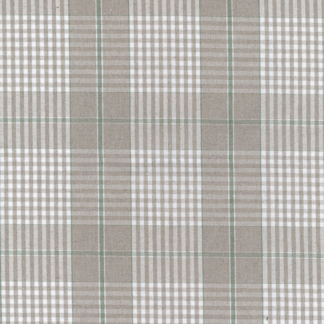 Grønn Nordisk Olmer Rute – Akrylduk i rustikk hørlook, mønster