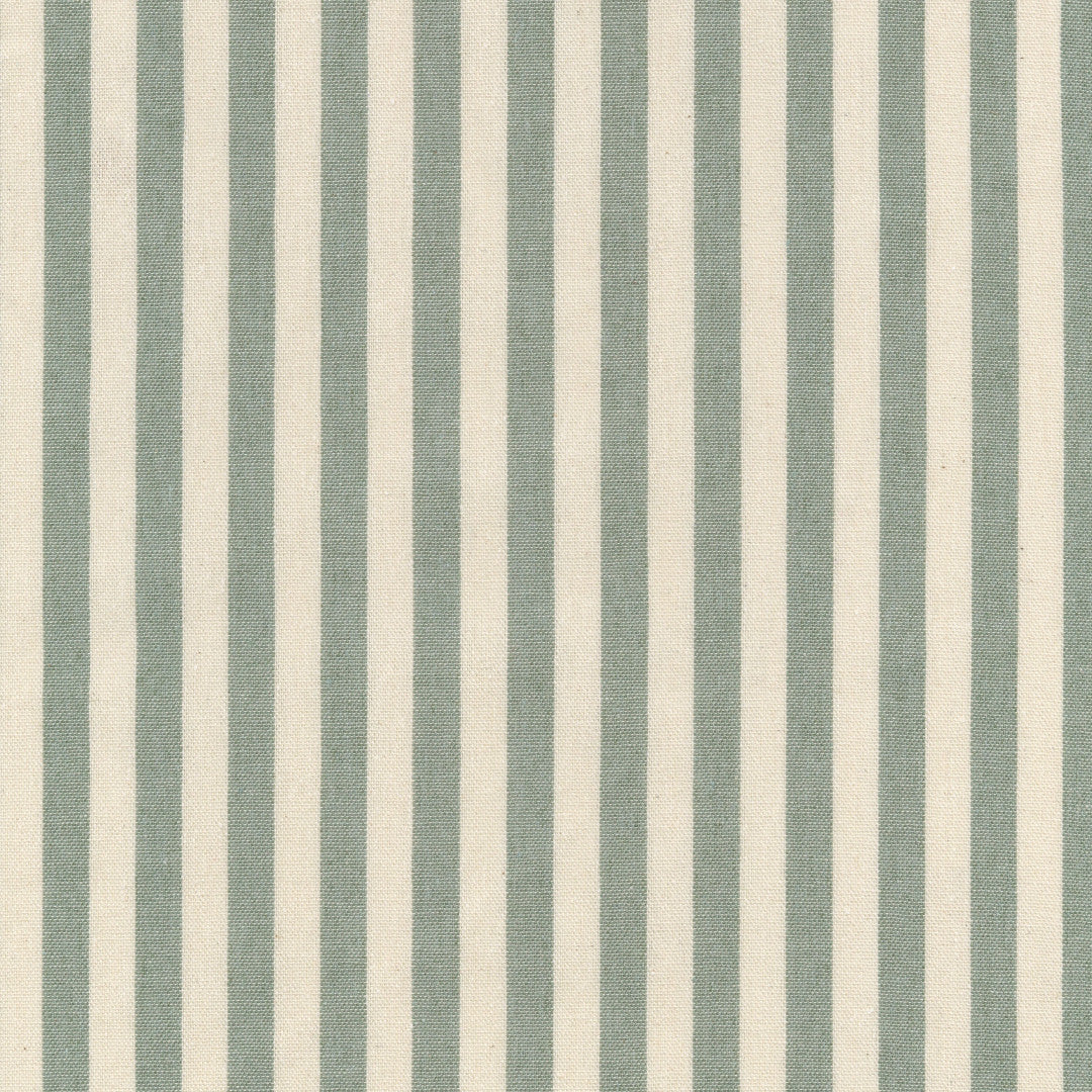 Grønn Nordisk Stripe – Akrylduk i rustikk hørlook, mønster