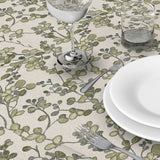 Grønn Villvin – Akrylduk i hørlook, borddekking