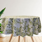 Grønn Villvin – Rund akrylduk i hørlook