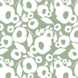 Growing Up Sage - 160 cm bred voksduk med abstrakt blomstermotiv