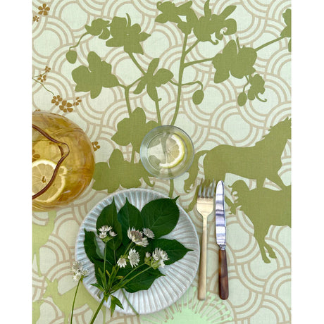 Happy Horses grønn – Notes by Susanne Schjerning – akrylduk