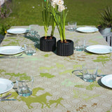 Happy Horses grønn – Notes by Susanne Schjerning – akrylduk med antiskli