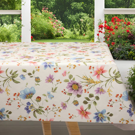 Havens Flor – Voksduk med utsprungne blomster i mange farger