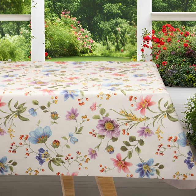 Havens Flor – Voksduk med utsprungne blomster i mange farger