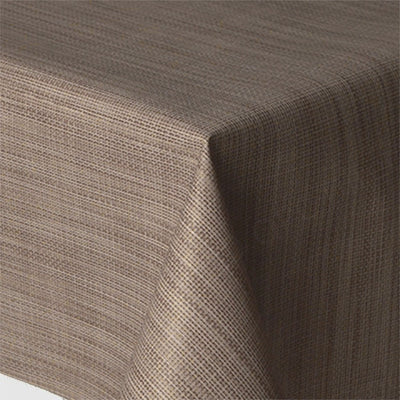 Hessian-look, ensfarget retro voksduk i 70-tallsstil, 140 cm bred – taupe