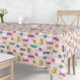 Hippie – Akrylduk med fargerike minibusser